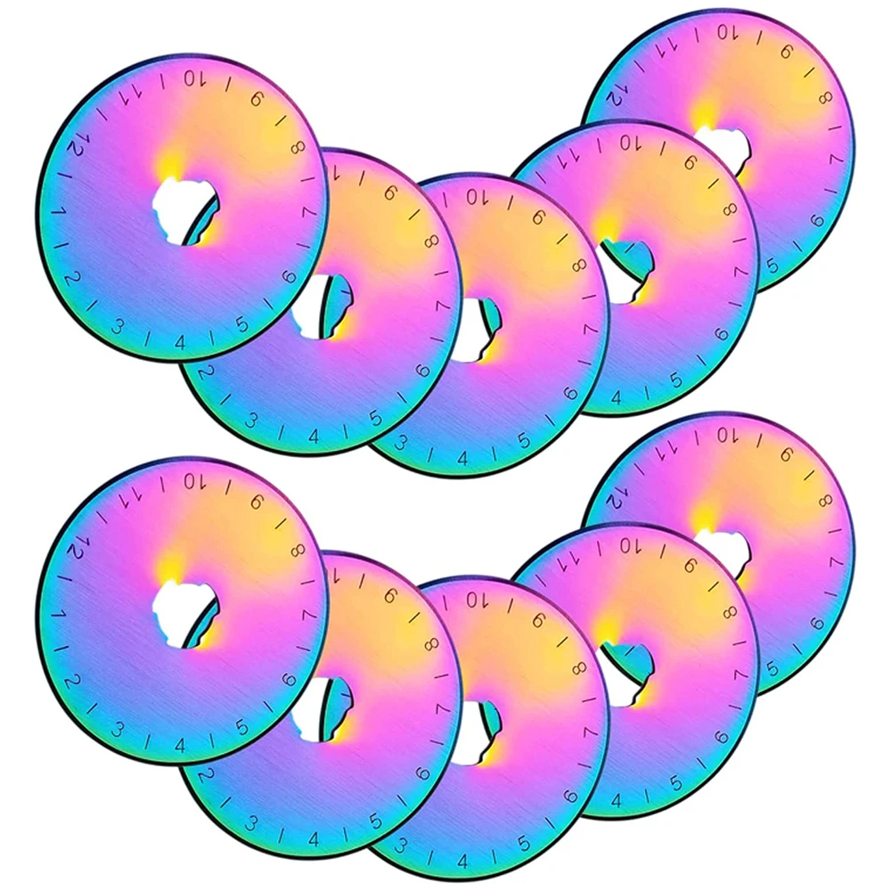 Rotary Cutter For Fabric 45Mm - 10 個 45 ミリメートルロータリーカッターブレードシャープ SKS-7 生地切断交換用ブレード