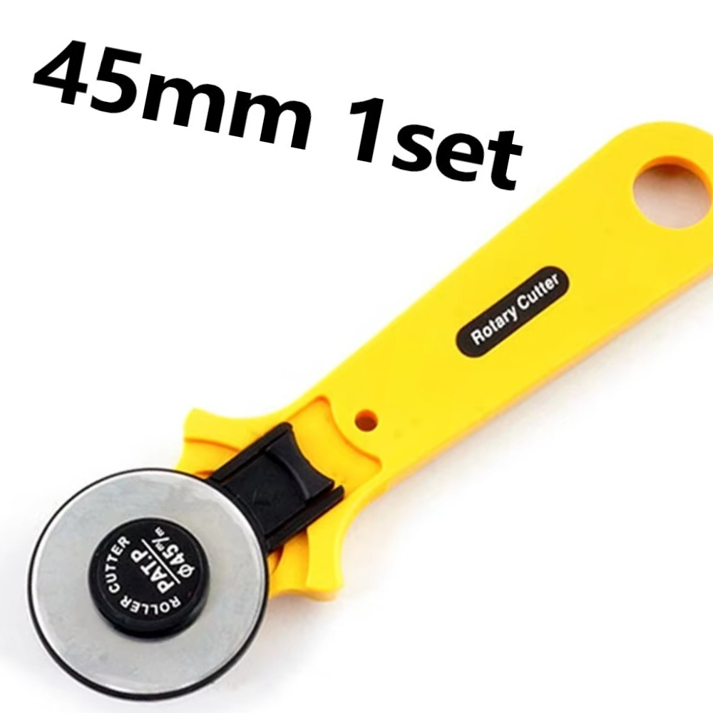 Rotary Cutter For Fabric 45Mm - 45mm回転式カッター、円形刃、パッチワーク用ローラーホイール、丸型ナイフ、布地や革を使った手芸、手作り、裁縫用アクセサリー