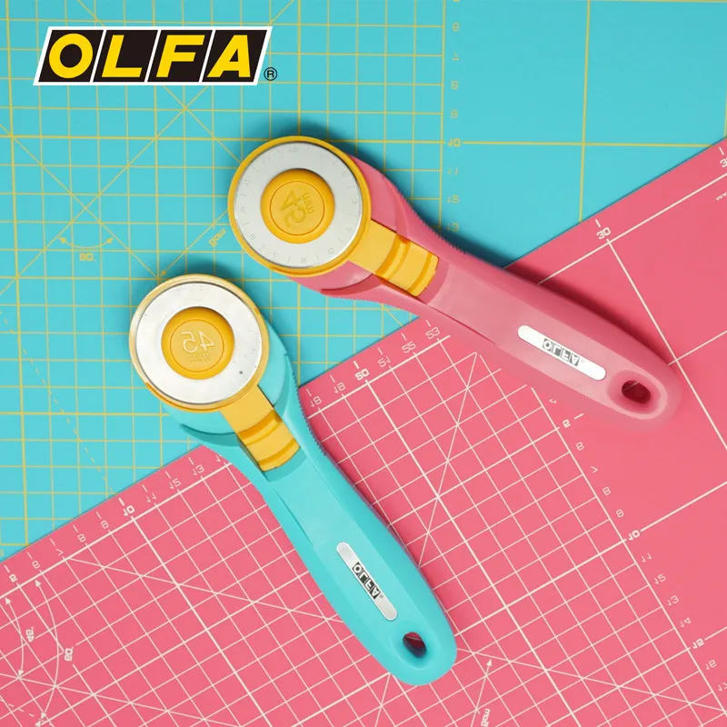 Rotary Cutter For Fabric 45Mm - Olfaロータリープクルカッティングブレード、革生地紙を切断するための多目的縫製カッター、RTY-2/c、45mm