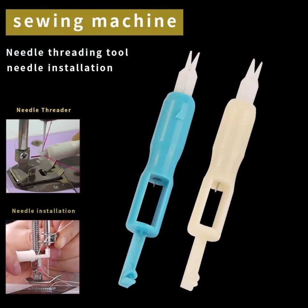 Cotton Embroidery Thread Skeins - 1/2個入り 手芸用自動針通し器 プラスチックハンドル DIY糸通しツール 針通しツール 刺繍ステッチ外し器