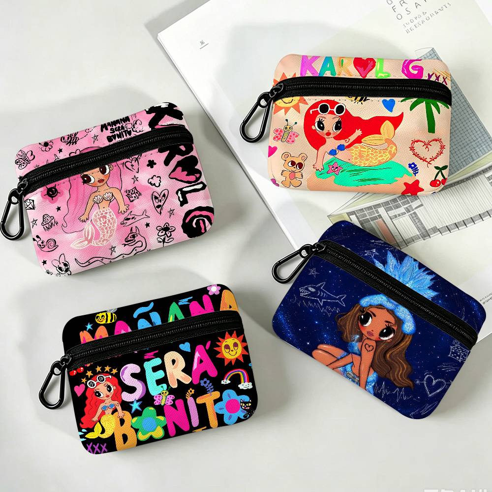 Mini Electric Sewing Machine Handheld - 歌手K-Karol Gアニメミニハンギングオックスフォード布製コインバッグ耐久性のあるジッパーキーカードポーチカラビナ付き