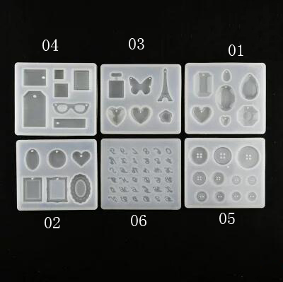 6種類のデザインシリコン樹脂型セット、エポキシジュエリー製作 - Silicone Epoxy Resin Molds Set のレビューと価格