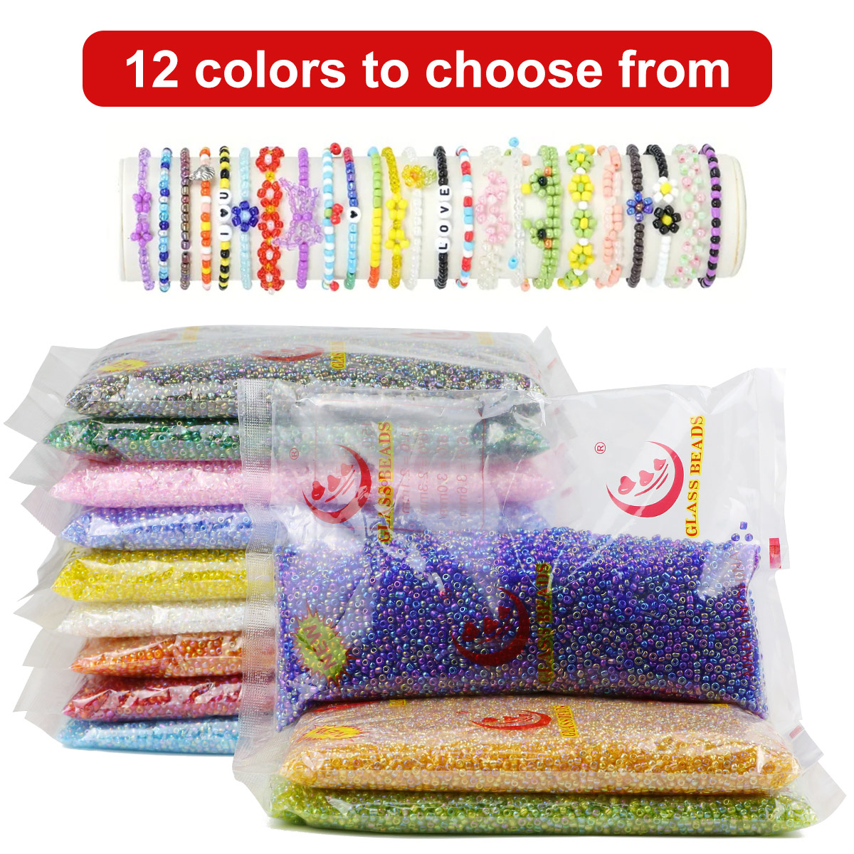 450g 2mm 3mm ABカラーチャームチェコ透明ガラス - Glass Seed Beads 2Mm Jewelry Making のレビューと価格