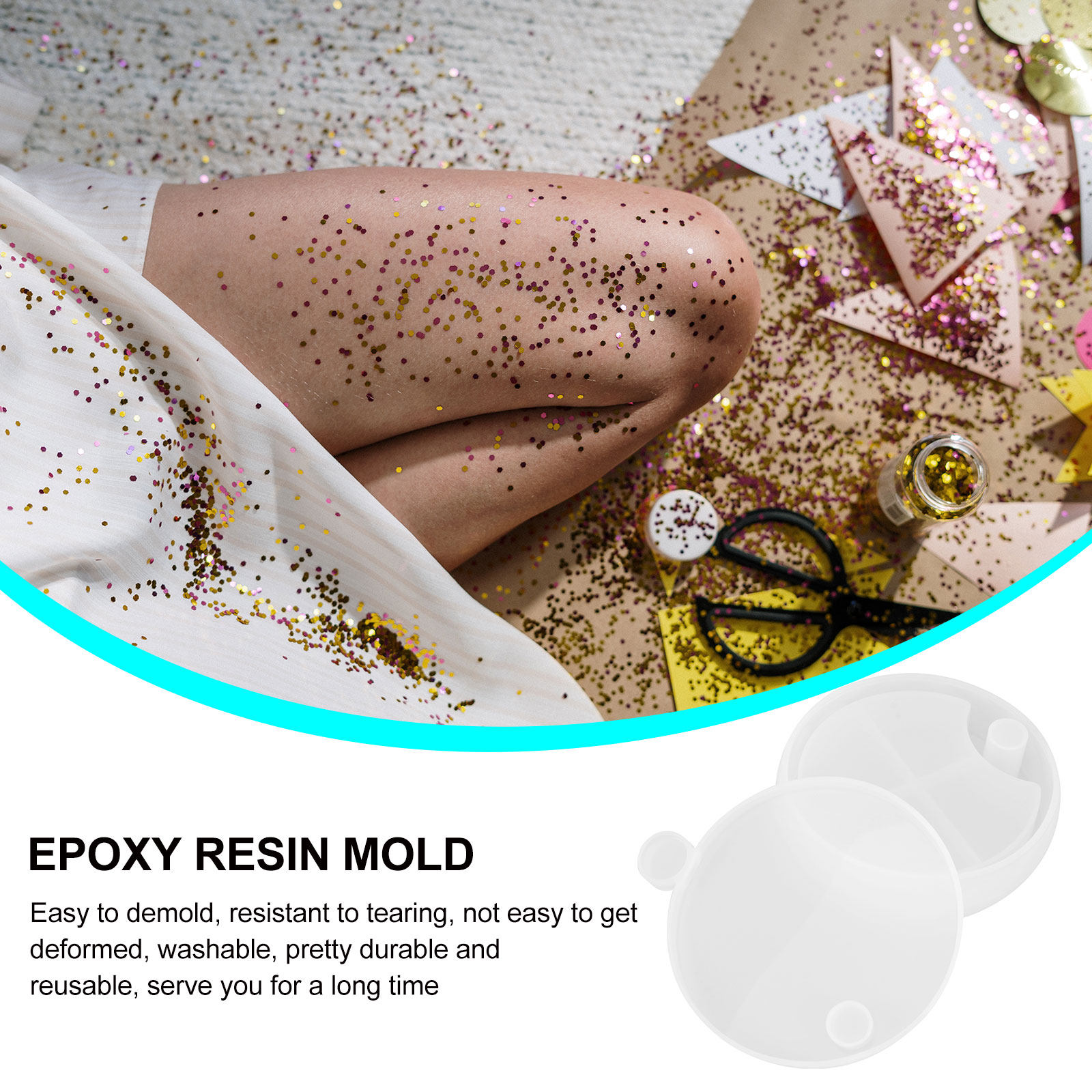 6 個のシリコーンエポキシ樹脂モールドセットジュエリーボック - Silicone Epoxy Resin Molds Set のレビューと価格