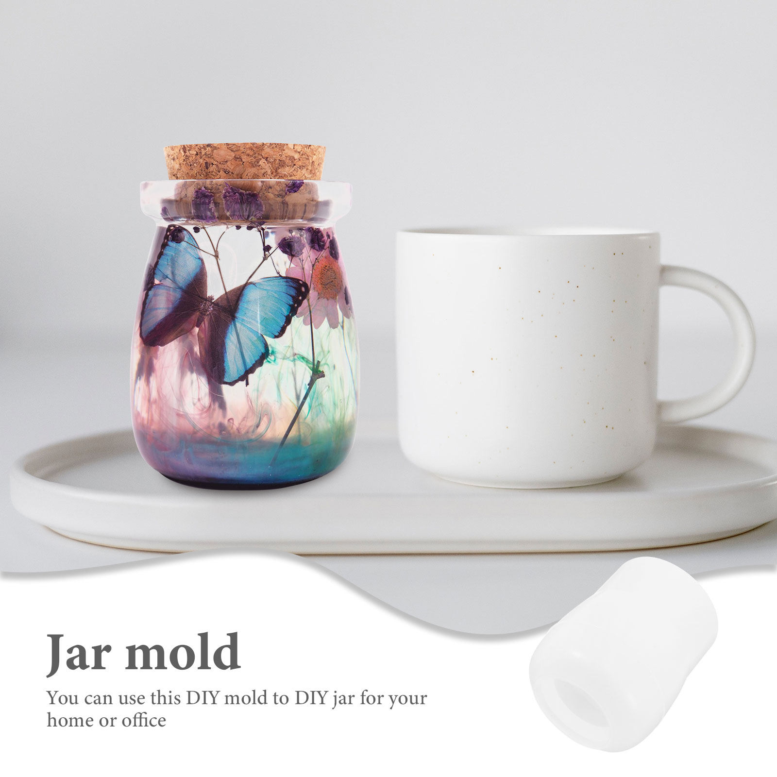エポキシ樹脂を使ったDIYクラフトに最適なシリコン製ジャー型 - Silicone Epoxy Resin Molds Set のレビューと価格