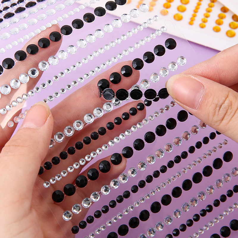 混合サイズのアクリルダイヤモンドステッカー、粘着式ラインスト - Craft Tools のレビューと価格