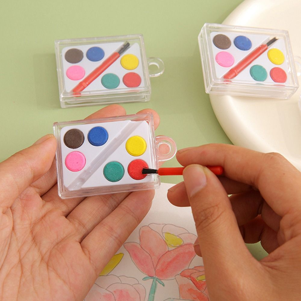 高品質の絵筆付き水彩絵の具セット、固形6色油絵キット、水洗い - Watercolor Paint Set Solid Pigment のレビューと価格