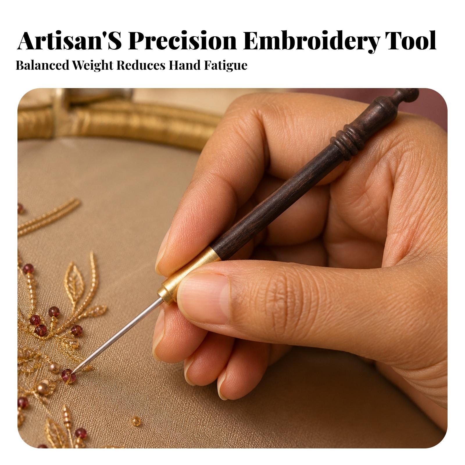 人間工学に基づいた木製ハンドルの刺繍用針。ニッケルメッキの鉄 - Wooden Crochet Hooks Ergonomic Handle のレビューと価格