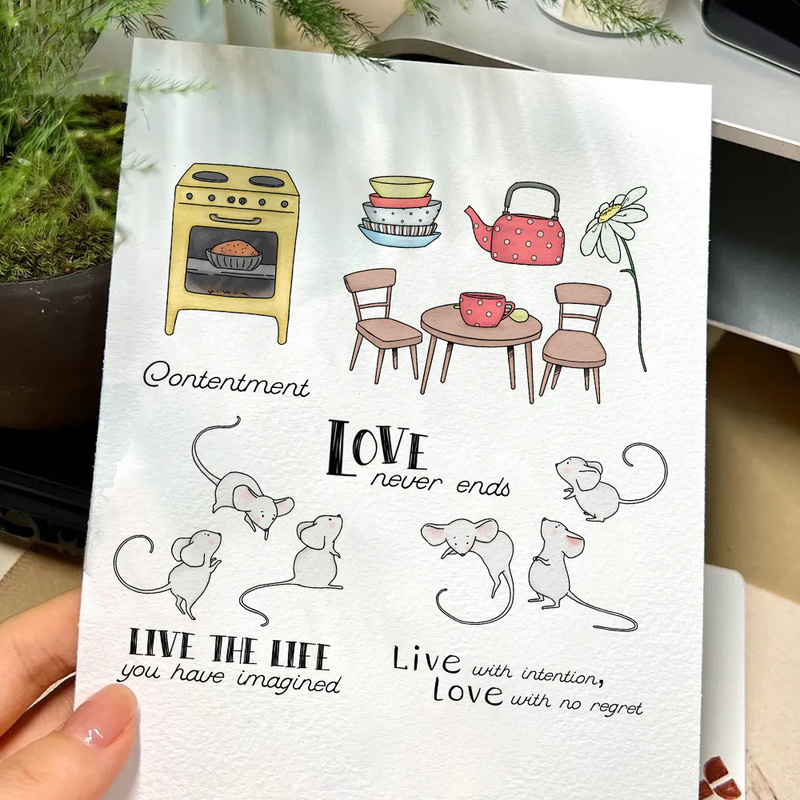 サンクラフト リトルマウス＆キッチン クリアスタンプ DIY - Clear Silicone Stamps For Card Making のレビューと価格