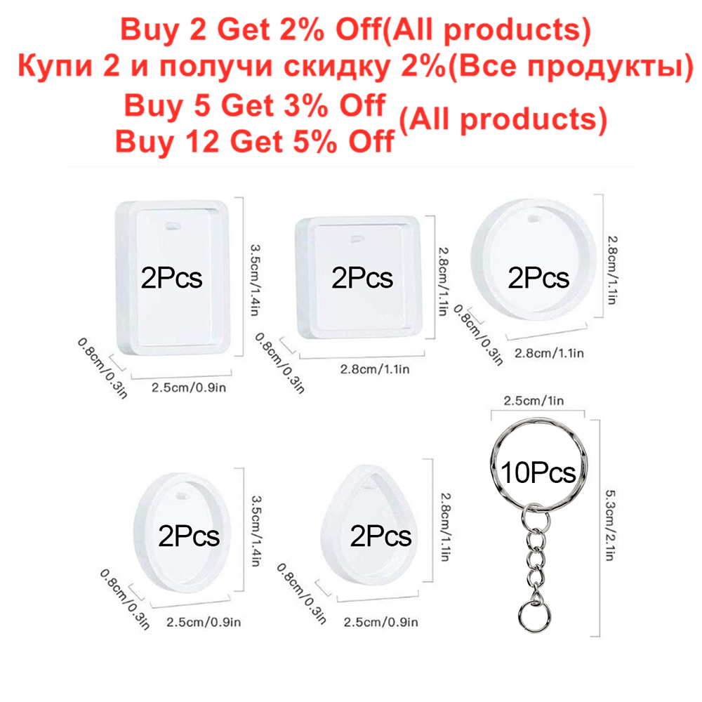 シリコンモールド,「20ピース/セット個のDIYペンダント用 - Silicone Epoxy Resin Molds Set のレビューと価格