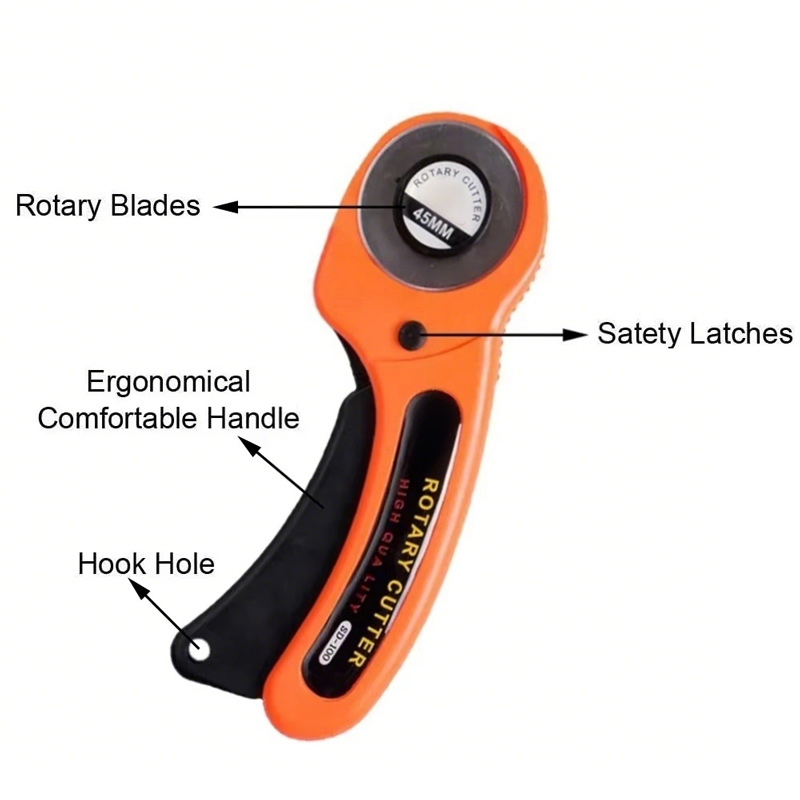 45 ミリメートルローラーホイールナイフ布切断ナイフ革紙生地 - Rotary Cutter For Fabric 45Mm のレビューと価格