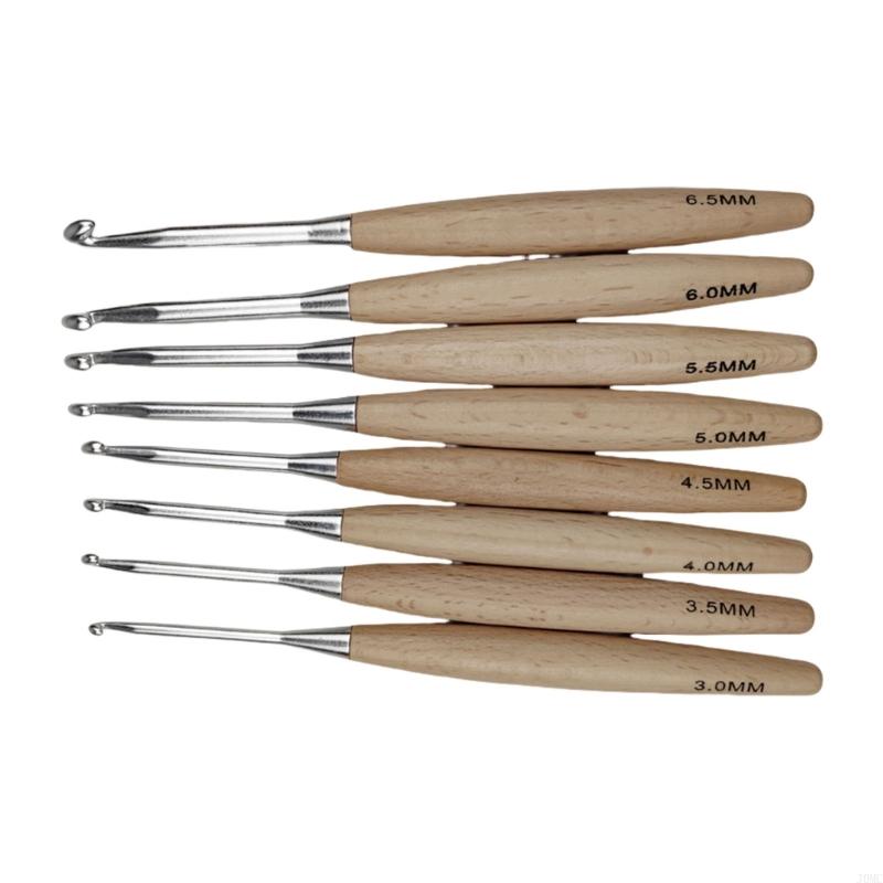 8 個人間工学に基づいたかぎ針編みフック初心者のための大人の - Wooden Crochet Hooks Ergonomic Handle のレビューと価格