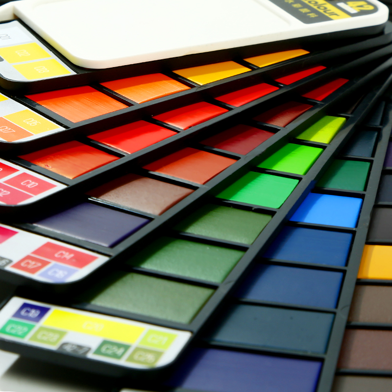 単色水彩画セット,水彩スイベルペイント,水彩ブラシ顔料,画材 - Watercolor Paint Set Solid Pigment のレビューと価格
