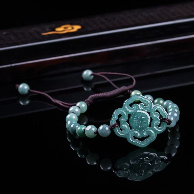 天然ジェダイトAグレードブレスレット オリジナルデザイン フ - Beading のレビューと価格