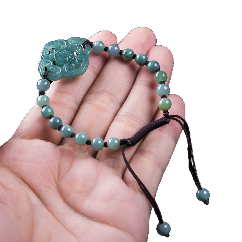 天然ジェダイトAグレードブレスレット オリジナルデザイン フ - Beading のレビューと価格