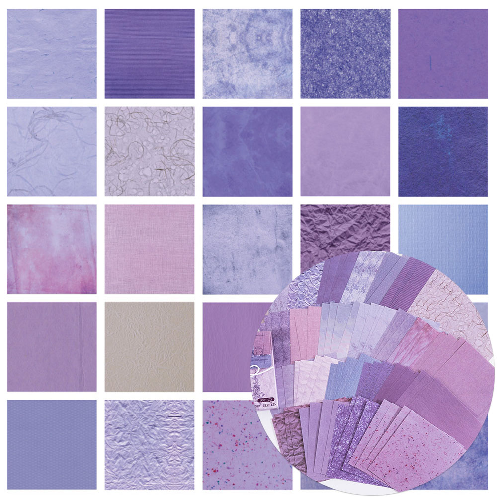 100 個カラフルなテクスチャ背景クラフト紙ジャンクジャーナ - Vintage Junk Journal Scrapbooking Paper のレビューと価格