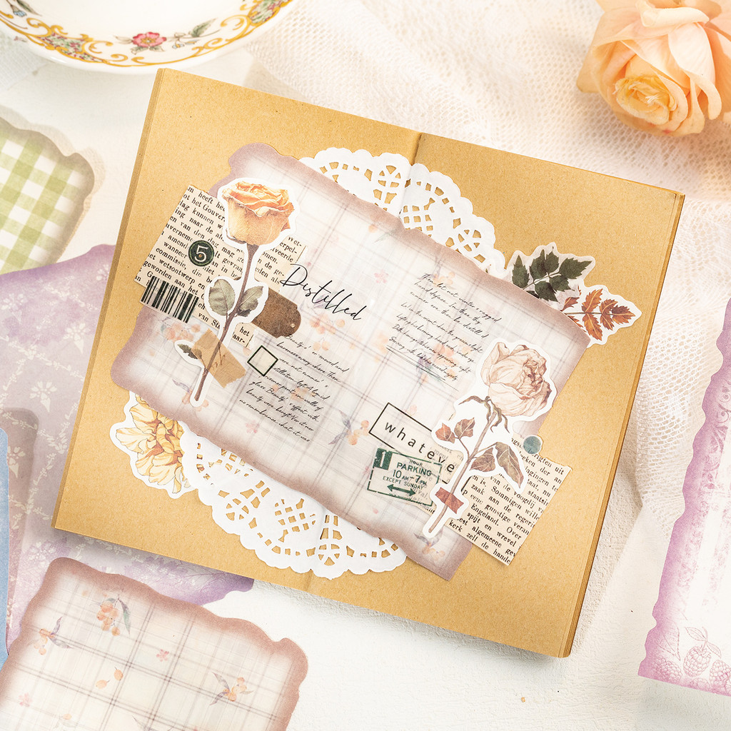 30枚入り ヴィンテージスクラップブックペーパー スクラップ - Vintage Junk Journal Scrapbooking Paper のレビューと価格