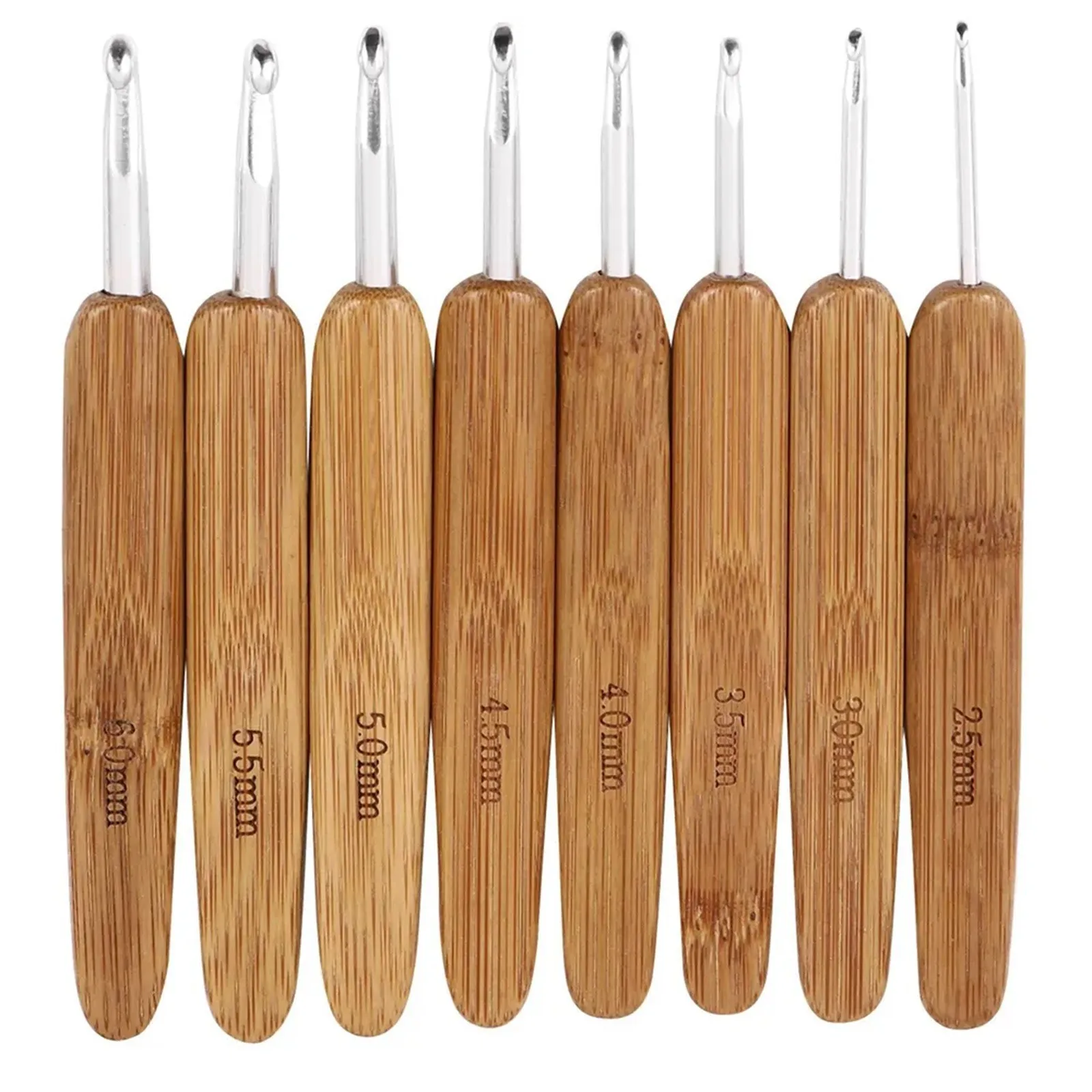 職人の竹材かぎ針編みフックセット - プロのブランケットとシ - Wooden Crochet Hooks Ergonomic Handle のレビューと価格