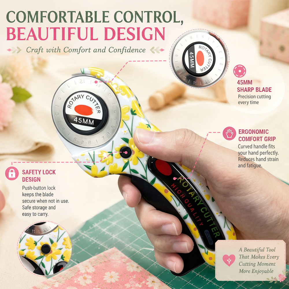 ロータリーカッター 45mm カードペーパー ソーイング キ - Rotary Cutter For Fabric 45Mm のレビューと価格
