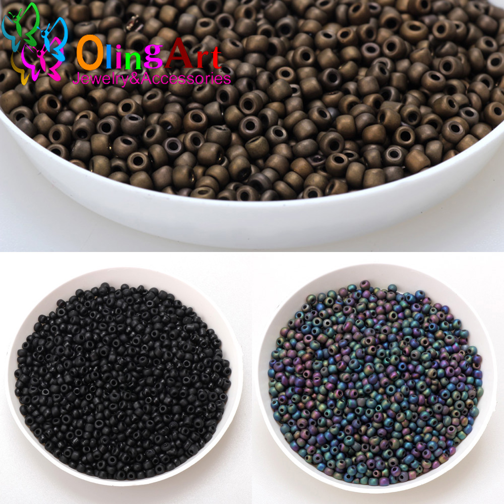 手作りのマットカラーのメッキクリスタルブレスレット,2mm, - Glass Seed Beads 2Mm Jewelry Making のレビューと価格