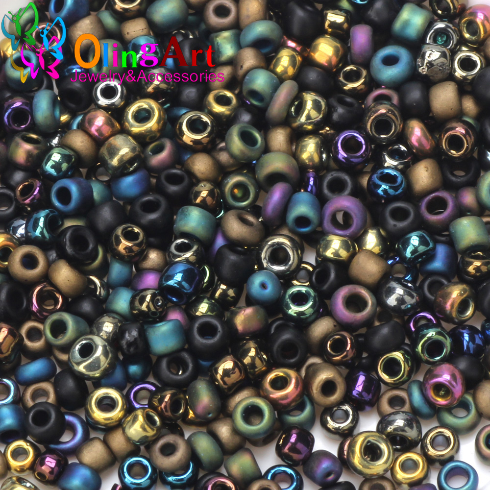手作りのマットカラーのメッキクリスタルブレスレット,2mm, - Glass Seed Beads 2Mm Jewelry Making のレビューと価格