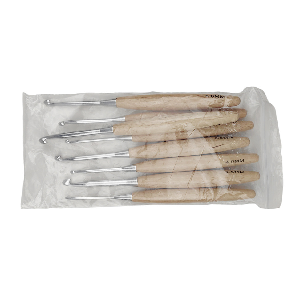 8 個の木製かぎ針編みフック 16.5 センチメートル 3. - Wooden Crochet Hooks Ergonomic Handle のレビューと価格