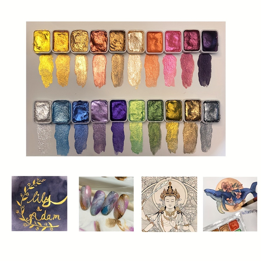 Portable56 色固体顔料ブルーミングパール水彩ネイル - Watercolor Paint Set Solid Pigment のレビューと価格