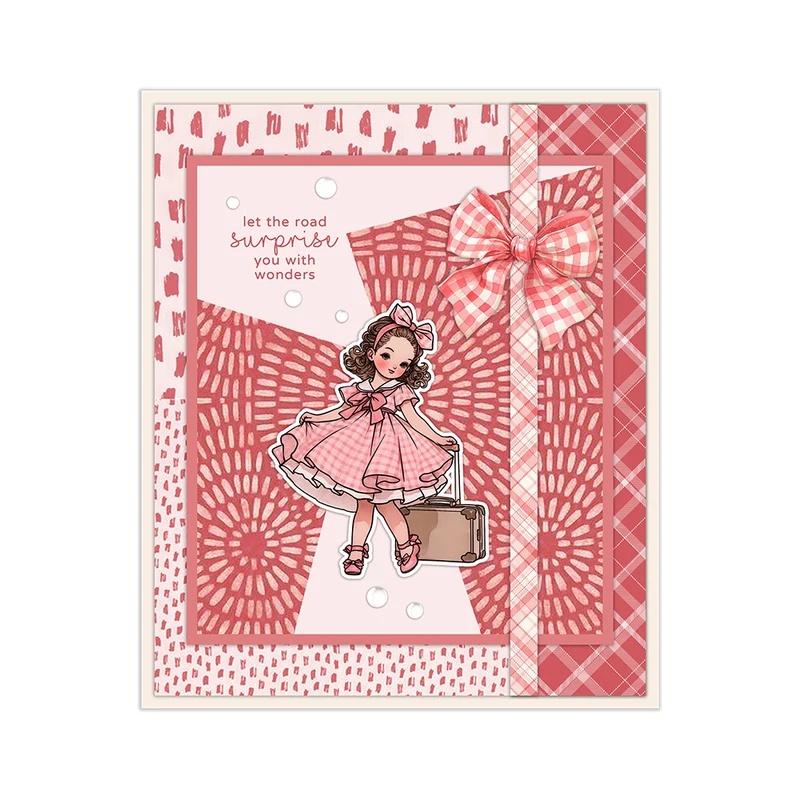 Suncraft 素敵な旅行少女クリアスタンプ DIY スク - Clear Silicone Stamps For Card Making のレビューと価格