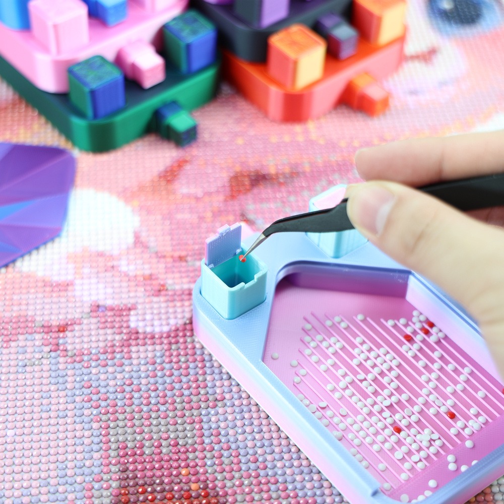 マルチカラーダイヤモンドペインティングトレイ（ゴミ箱2個付き - Painting Supplies のレビューと価格