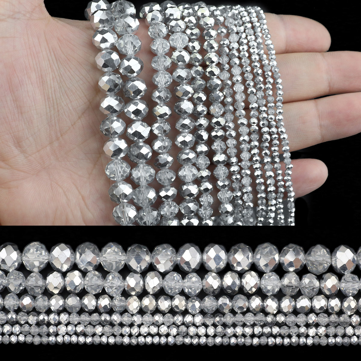 オーストリアンガラスビーズ,ジュエリー作り用,ハーフシルバー - Glass Seed Beads 2Mm Jewelry Making のレビューと価格