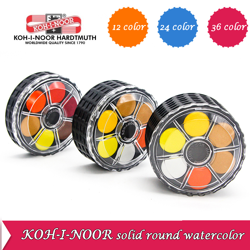 KOH-I-NOOR 固体水彩顔料ポータブルホイールスタック - Watercolor Paint Set Solid Pigment のレビューと価格